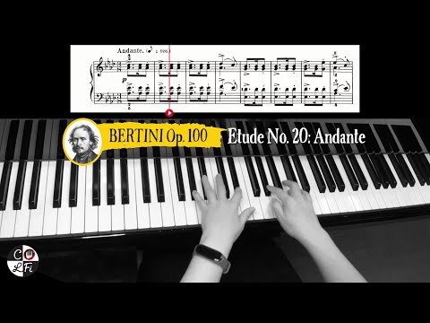 BERTINI Op. 100 Etude No. 20: Andante | Piano Sheet Music