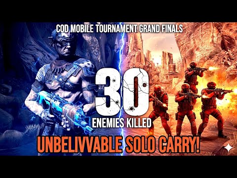 30 KILLS IN GRAND FINALS?! 🤯 UNBELIEVABLE SOLO CARRY - COD MOBILE TOURNAMENT