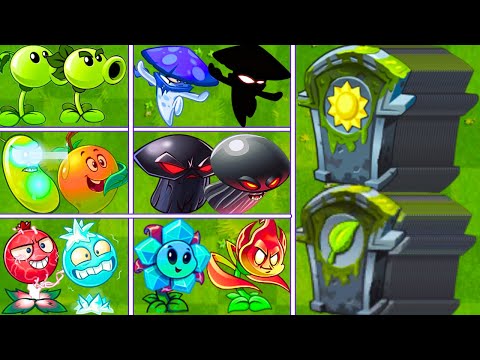Pvz 2 Random 46 Plants Pair Teams Vs 7 Gravestones Itmes - PvZ 2 Challenge