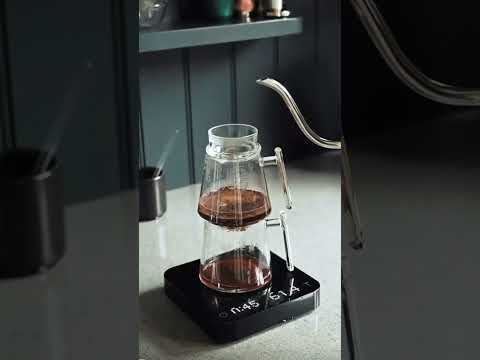 Brewing coffee with Pure Over. The first all-glass sustainable coffee maker! #coffee