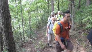 preview picture of video 'Hiking Greeter Falls to Stone Door at South Cumberland, Beersheba Springs, TN'