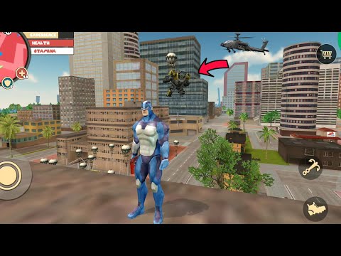 Rope Hero: Vice Town (Air Balloon Fly BD - 100 Robot Machine) Flare Bloons Gun - Android Gameplay HD