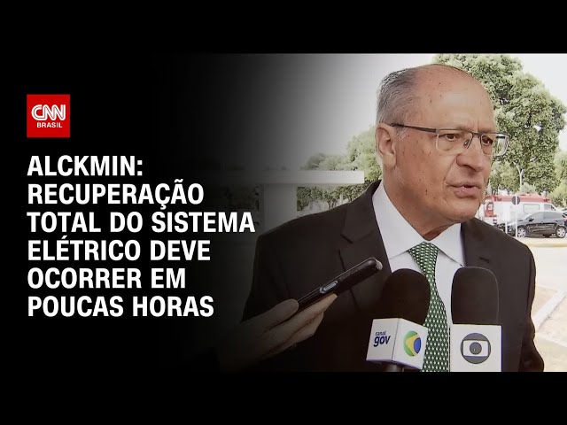 Alckmin: Recuperação total do sistema elétrico deve ocorrer em poucas horas | O GRANDE DEBATE