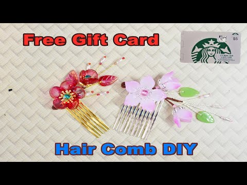 QingTian DIY - Hair Comb Flower Tree Tutorial + Free Gift Card and Auction