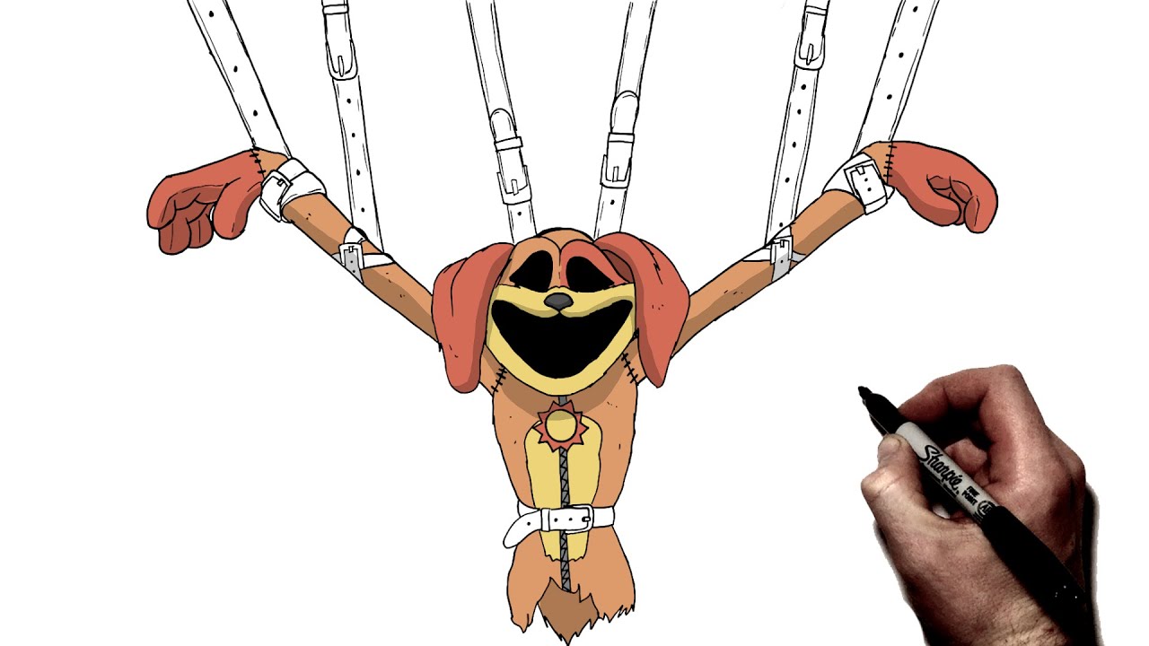 How To Draw Monster DogDay | Step By Step | Poppy Playtime