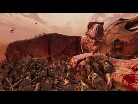1000 TREX vs 100,000 EGYPTIAN WARRIOR - UEBS 2 #gaming #history #dinosours