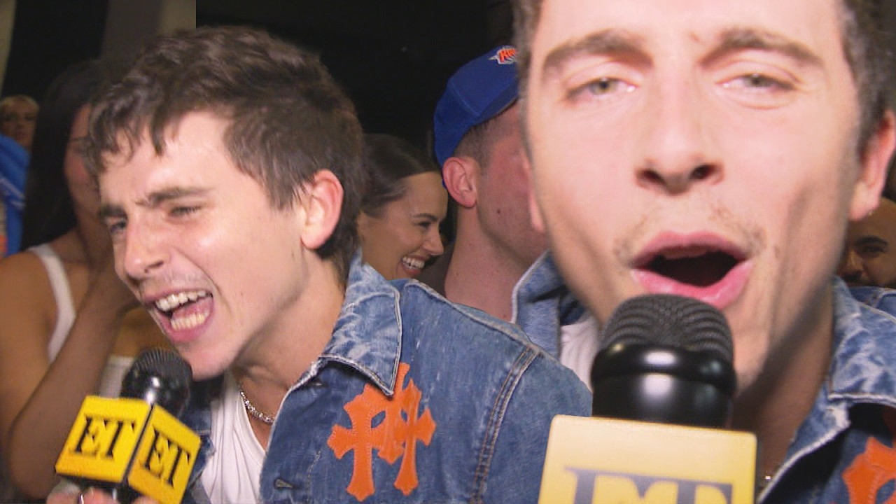 Timothée Chalamet Knicks Celebration — "Way Rather This Than the Oscars" GIF