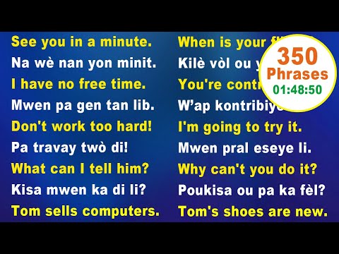 Haitian creole Phrases | Haitian creole conversation | Haitian creole lessons | Creole English Class