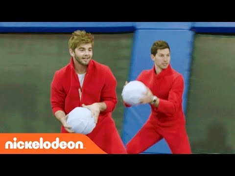 The Dude Perfect Show | Jack Griffo Joins for a Game of Trampoline Dodgeball | Nick