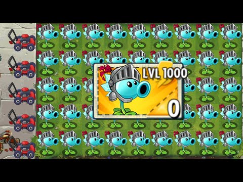 SNOW PEA Plant LEVEL 1000 Power-Up! vs All Final Boss in Plants vs Zombies 2 Mod