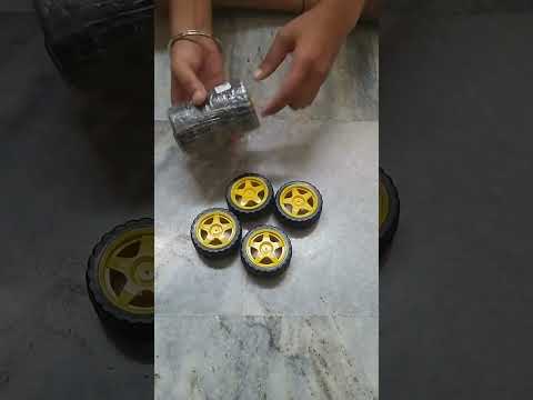 Round 65mm BO Motor Robot Wheel, For Used For Making Robotic Vehicles, Computerized