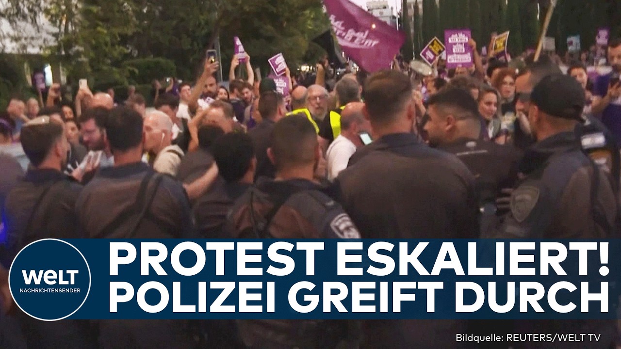 TEL AVIV: Protest gegen Gewalt israelischer Siedler eskaliert! Polizei geht gegen Demonstranten vor