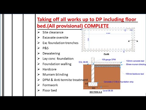Introduction to take off (measure) substructure works when preparing a bill of quantities tutorial