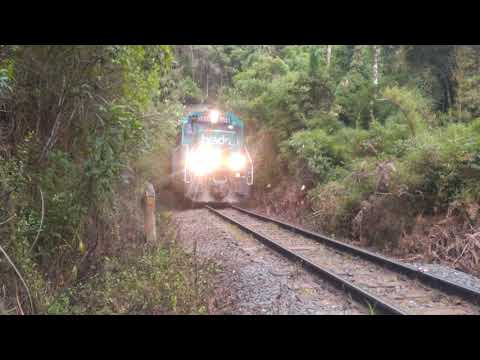 TREM saindo do túnel 18 carregado