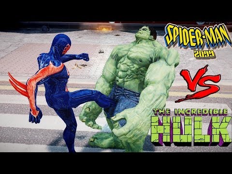 Spiderman 2099 vs HULK - Great Battle - Grand Theft Auto