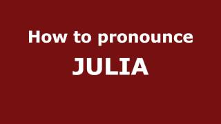 How to Pronounce JULIA in Spanish - PronounceNames.com