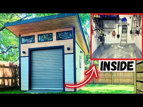 I Built the World's NICEST Shed! (Modern Shed Build Time Lapse)