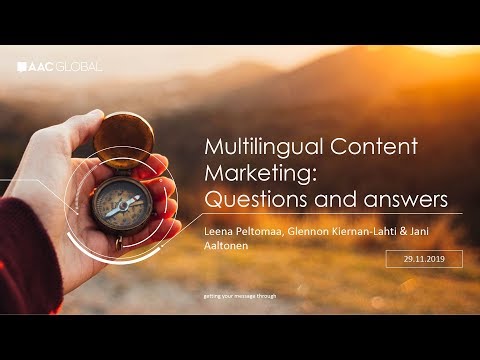 Multilingual Content Marketing 2019 – Questions and Answers with the presenters