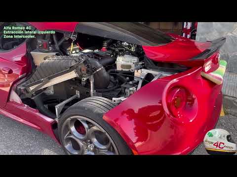 Alfa Romeo 4C extraer lateral trasero izquierdo, zona Intercooler.