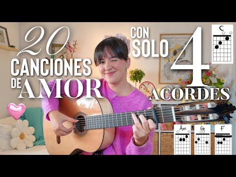 20 CANCIONES de amor con 4 ACORDES: Juan Luis Guerra, Luis Miguel, Avril Lavigne, Ed Sheeran...
