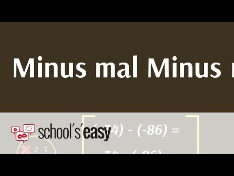 Mathe-Aufgabe: Minus mal Minus - Rechnen mit Vorzeichen