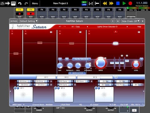 Auria PRO - FabFilter SATURN - Demo with a Real Guitar - Demo for the iPad