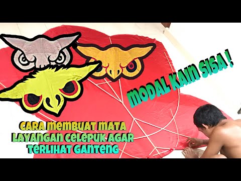 Membuat Mata Layangan Celepuk (Burung Hantu) Modal Kain Sisa