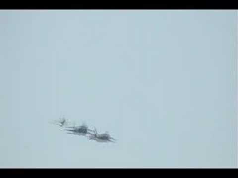 P51 Mustang F15 Eagle and F22 Raptor formation