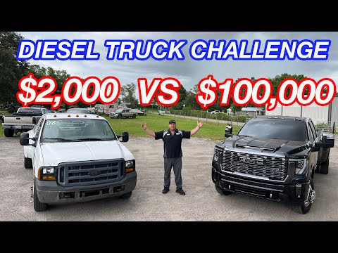 $100,000 Diesel Truck VS $2,000 Diesel Truck!!!! Are These New Trucks Really Worth It?