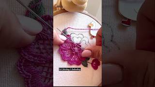 Most unique beautiful hand embroidery #shorts #trending #stitch #embroidery #ytshorts #newstitch