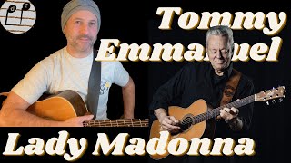 How to Play Tommy Emmanuel's Version of Lady Madonna by the Beatles. Guitar Tutorial with Tabs.