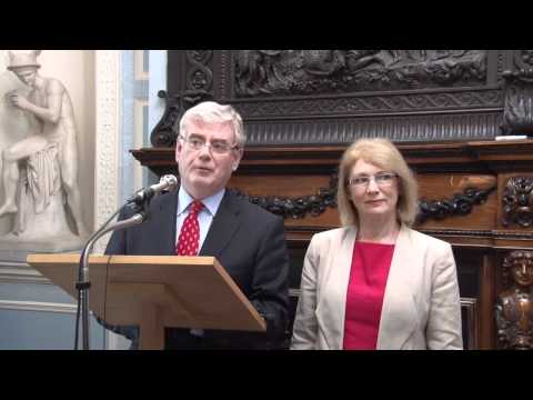 Tánaiste Eamon Gilmore press conference at the Ambassador's Conference