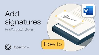 How to add an electronic signature in Microsoft Word