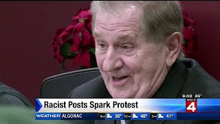 Racist post spark protest