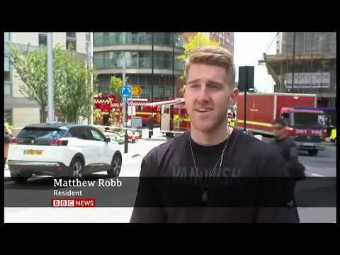 Fire at Ballymore's New Providence Wharf in Poplar with ACM Cladding - BBC News - 7/5/21