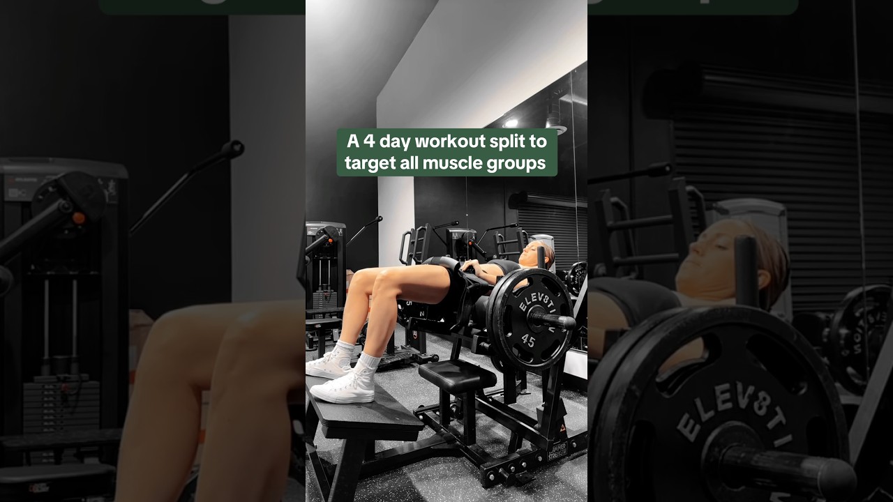 A simple 4-day workout split in the gym, to get you to those fitness goals.💪🏼