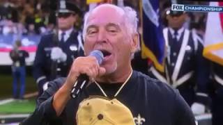 Jimmy Buffett Sings?? NFC Championship National Anthem