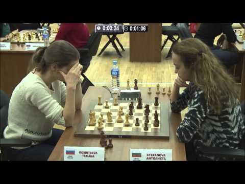 Tatiana Kosintseva vs Stefanova Antoaneta - Womens BLITZ Chess Championship 2014