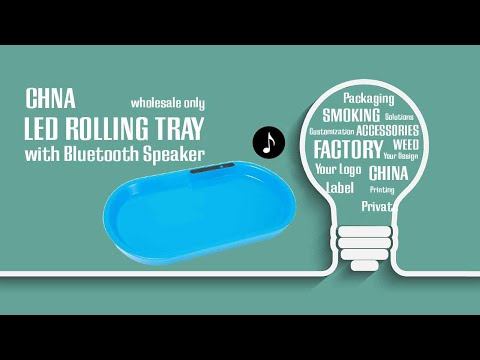 LED Rolling Tray with Bluetooth Speaker from China Factory