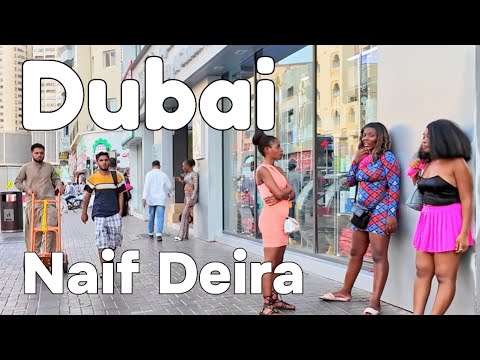 Dubai 🇦🇪 Naif Deira, Gold Souk [4K] Evening Walking Tour
