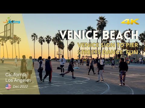 Venice Boardwalk 🦋 Los Angeles SUNSET ⛱ Walking Tour 🇺🇸