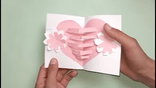 Easy Heart Pop Up Cards - Red Ted Art - DIY Paper Crafts
