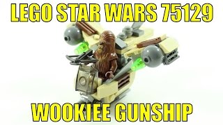 YouTube thumbnail: LEGO STAR WARS WOOKIEE GUNSHIP 75129 SET REVIEW