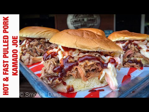 Easy Hot & Fast Smoked Pulled Pork On The Kamado Joe