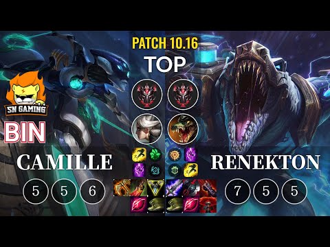 SN Bin Camille vs Renekton Top - KR Patch 10.16