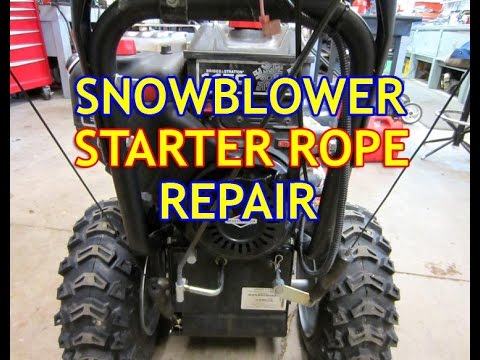 Snowblower Starter Rope Repair On Briggs & Stratton Engine