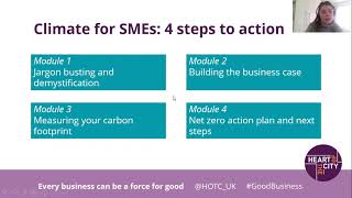 Climate action course, Climate for SMEs: 4 Steps to action - information session 09/12/2021