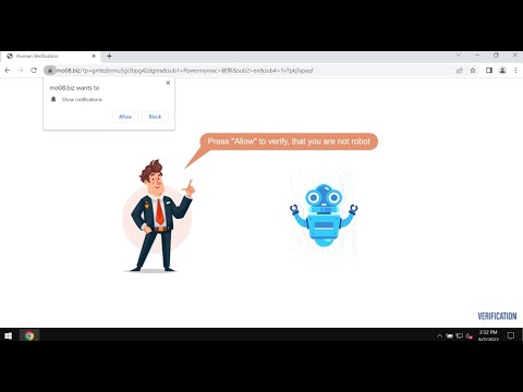 Mo08.biz fake Human Verification alert removal.