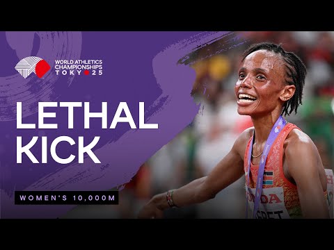 Chebet kicks to 10,000m gold ahead of Nadia Battocletti | World Athletics Championships Tokyo 25