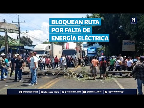 Pobladores bloquean la CA2 en Suchitepéquez por fallas de energía eléctrica y daños